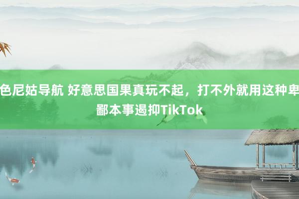 色尼姑导航 好意思国果真玩不起，打不外就用这种卑鄙本事遏抑TikTok